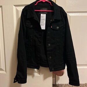 Black Teen girls Black Levi Jean Jacket
